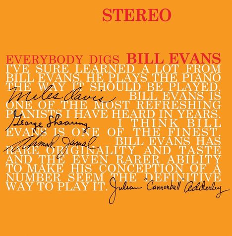 Bill Evans (Piano) (1929-1980): Everybody Digs Bill Evans (180g), LP