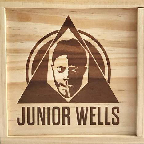 Junior Wells: Box Of Blues, 6 CDs, 1 Buch und 1 Merchandise
