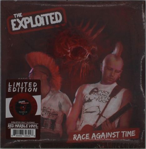 The Exploited: Race Against Time / Sex & Violence (Limited Edition) (Red Marbled Vinyl), Single 7"