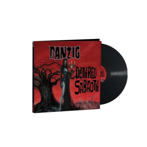 "DANZIG" und "Deth Red Sabaoth" stehen in markanter Schrift. Eine düstere, unheimliche Illustration mit Baum und Gestalt.