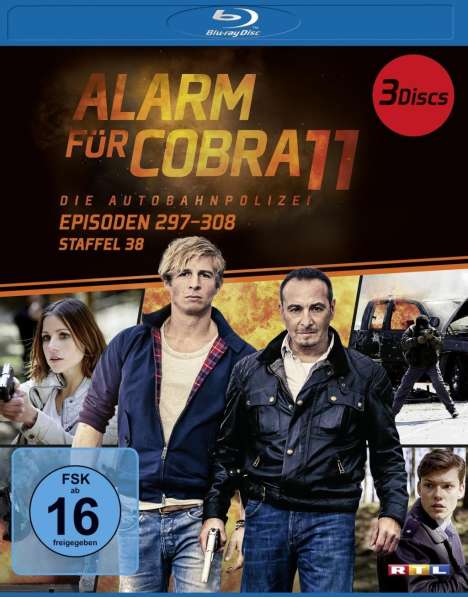 Alarm für Cobra 11 Staffel 38 (Blu-ray), 3 Blu-ray Discs