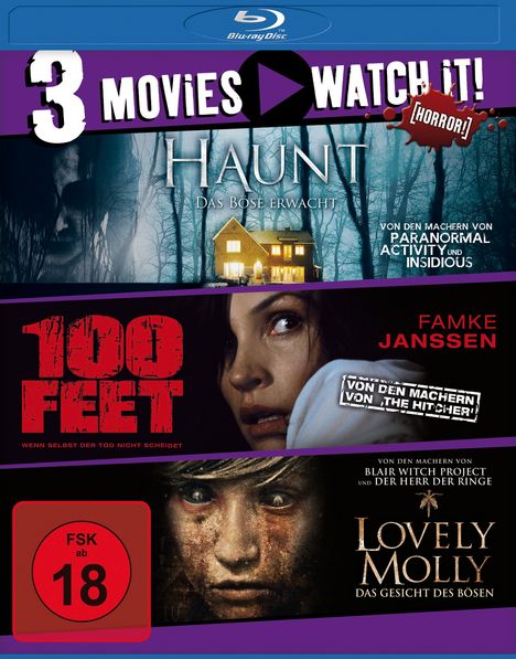 Haunt / 100 Feet / Lovely Molly (Blu-ray), 3 Blu-ray Discs