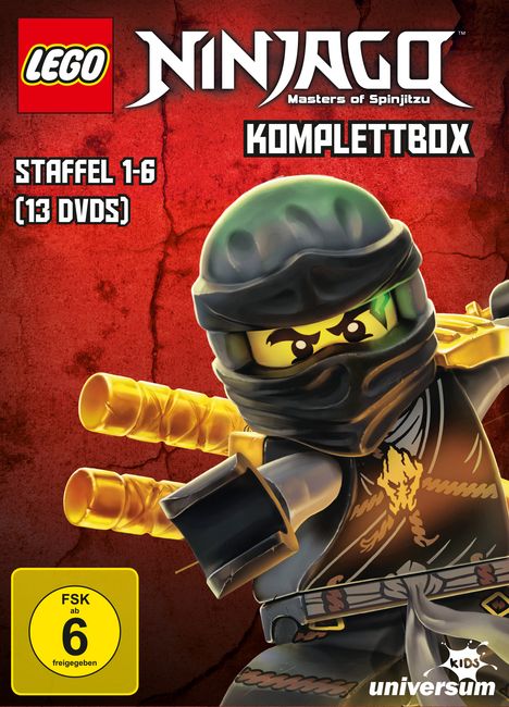 LEGO Ninjago Staffel 1-6 (Komplettbox), 13 DVDs