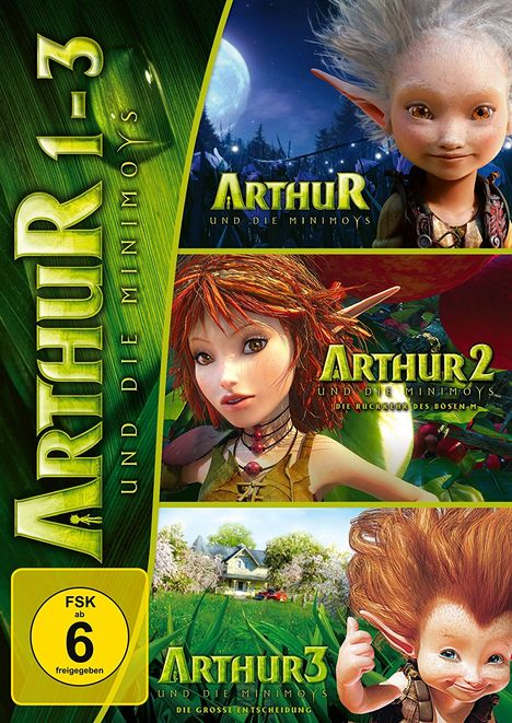 Arthur und die Minimoys 1-3, 3 DVDs