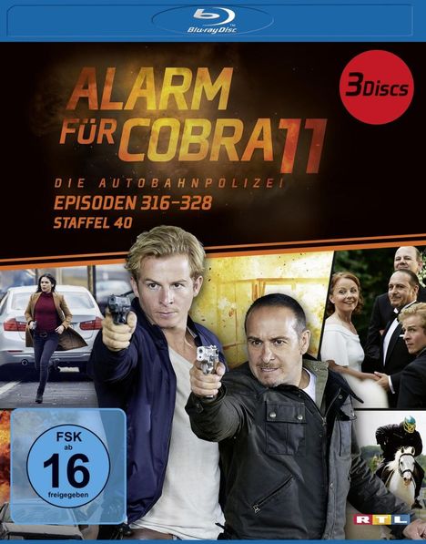 Alarm für Cobra 11 Staffel 40 (Blu-ray), 3 Blu-ray Discs