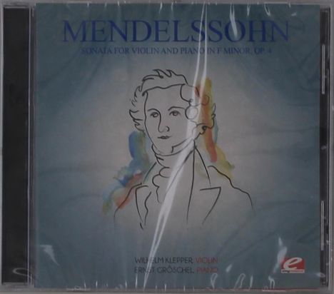Felix Mendelssohn Bartholdy (1809-1847): Sonate für Violine &amp; Klavier Nr.1 (F-Dur op.4), CD
