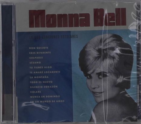 CD-Cover mit Songs von Monna Bell. Links Songtitel, rechts schwarz-weiß Porträt einer jungen Frau mit kurzer Frisur.