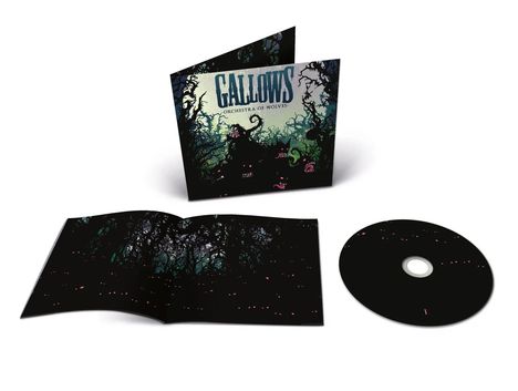 Text: "Gallows Orchestra of Wolves". Ein CD-Album mit düsterem Waldmotiv und Augenpaaren im Dunkeln.