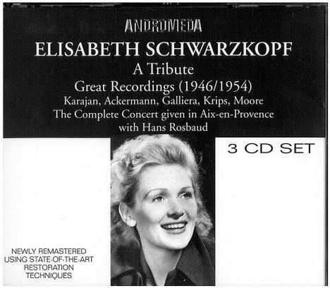 Elisabeth Schwarzkopf singt Arien &amp; Lieder, 3 CDs