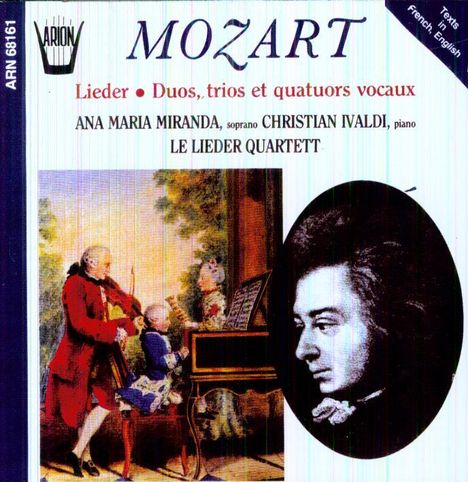 Wolfgang Amadeus Mozart (1756-1791): Lieder,Duette,Terzette &amp; Quartette, CD