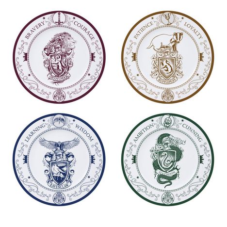 HARRY POTTER - Set of 4 Plates - Hogwarts Houses, Diverse