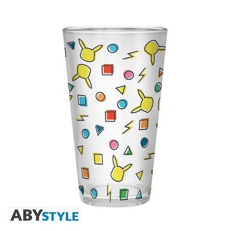 POKEMON - Large Glass - 400ml - Pikachu pattern, Diverse