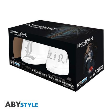 DEATH NOTE 2 Glas Set Kira &amp; L, Diverse