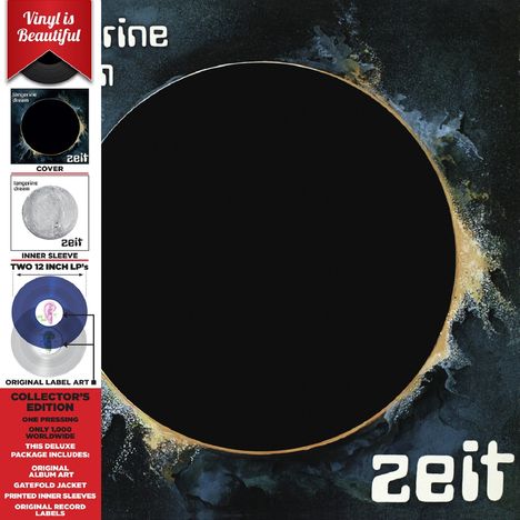 Tangerine Dream: Zeit (remastered) (Limited Edition) (Translucent Blue &amp; Clear Vinyl), 2 LPs