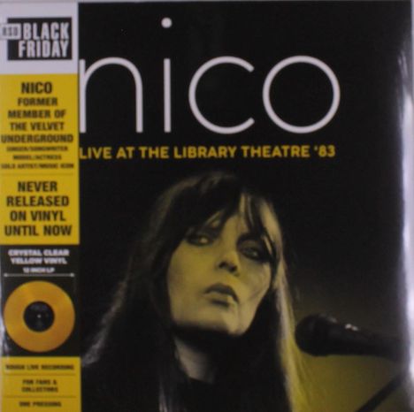 Nico: Live At The Library Theatre '83 (remastered) (Limited Edition) (Clear Yellow Vinyl), LP