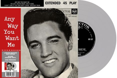 Elvis Presley (1935-1977): Any Way You Want Me (South Africa) (Limited Edition) (Silver Vinyl), Single 7"
