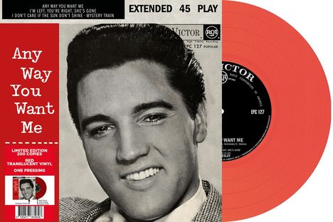 Elvis Presley (1935-1977): Any Way You Want Me (South Africa) (Limited Edition) (Red Translucent Vinyl), Single 7"