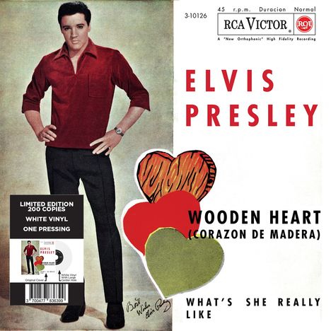 Elvis Presley (1935-1977): Wooden Heart (Limited Edition) (White Vinyl), Single 7"