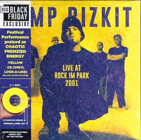 Limp Bizkit: Live At Rock Im Park 2001, 1 CD und 1 LP