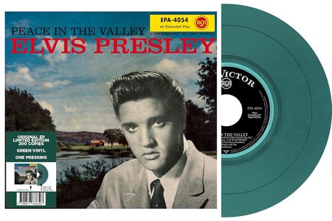 Elvis Presley (1935-1977): EP Peace In The Valley (US) (Limited Edition) (Green Vinyl), Single 7"