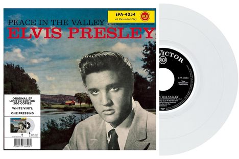 Elvis Presley (1935-1977): EP Peace In The Valley (US) (Limited Edition) (White Vinyl), Single 7"