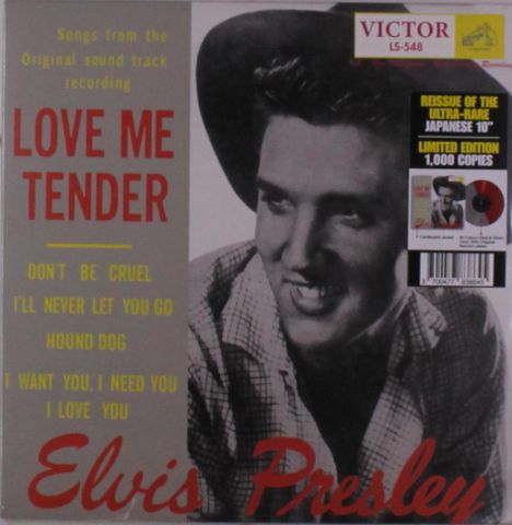 Elvis Presley: Love Me Tender (Japan) (Reissue) (Limited Edition) (Red & Silver Vinyl), Single 10"