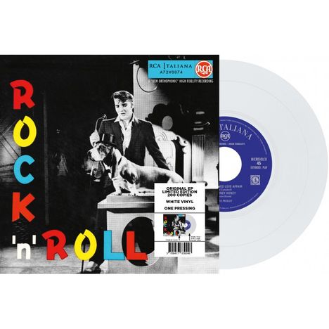 Elvis Presley: 7-EP Etranger N18 - Rock 'N' Roll (Italy) (White Vinyl), Single 7"