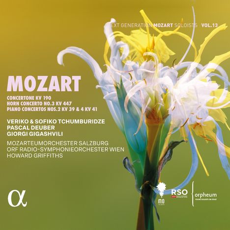 Wolfgang Amadeus Mozart (1756-1791): Mozart: Concertone KV 190, Hornkonzert Nr. 3 KV 447, Klavierkonzerte Nr. 2 KV 39 und Nr. 4 KV 41, CD