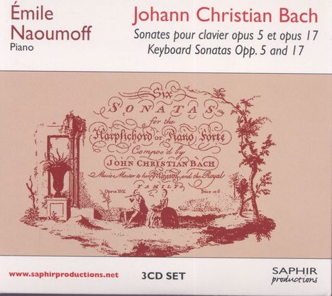 Johann Christian Bach (1735-1782): Cembalosonaten op.5 Nr.1-6 &amp; op.17 Nr.1-6, 3 CDs