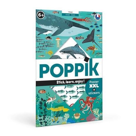 POPPIK - Lernposter &amp; Sticker Ozean, Spiele