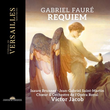 Texte: Gabriel Fauré Requiem. Isaure Brunner, Jean-Gabriel Saint-Martin. Illustration: Ein Engel mit bunten Flügeln.