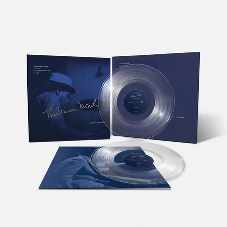 "Thelonious Monk Live in Rotterdam 1967 No. 025, The Lost Recordings." Transparent Vinyl und blaue Hüllen mit Jazzmusiker.