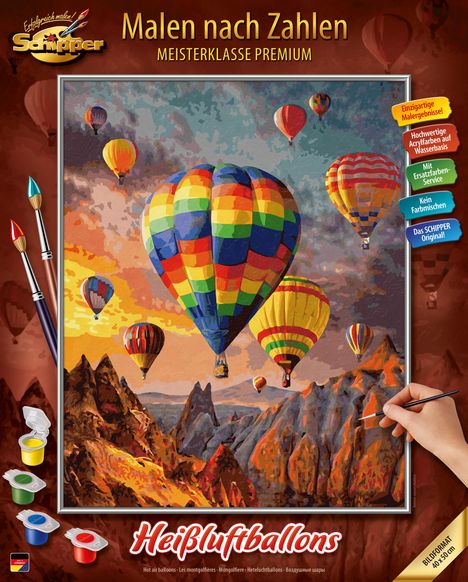 Schipper Malen nach Zahlen - Heißluftballons, Spiele