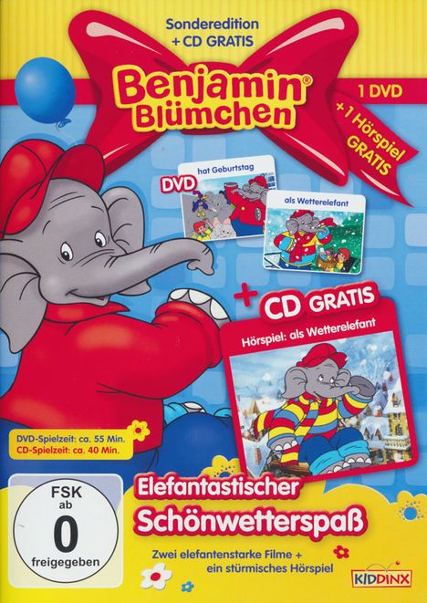 Benjamin Blümchen hat Geburtstag / Benjamin Blümchen als Wetterelefant  (+ Hörspiel-CD), DVD