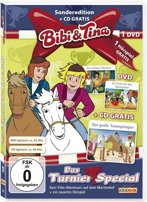 Bibi und Tina - Das Turnier-Special (DVD &amp; Hörspiel), 1 DVD und 1 CD