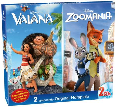 Disney Doppel-Box: Vaiana / Zoomania, 2 CDs