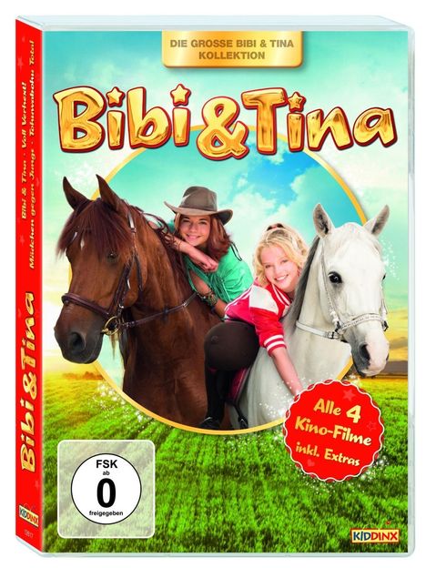 Bibi &amp; Tina - Kinofilm-Box, 4 DVDs