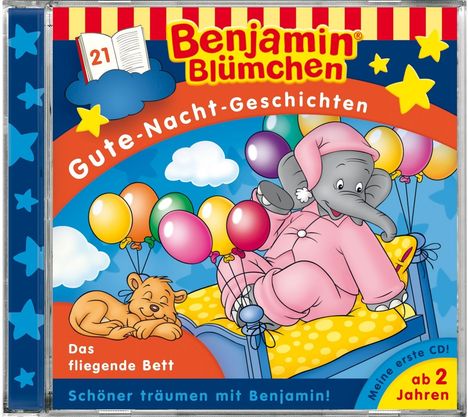 Benjamin Blümchen. Gute-Nacht-Geschichten 21. Das fliegende Bett, CD