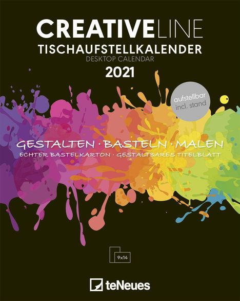 Creative Line Bastelkal. 2021 Tischaufst. hoch, Kalender
