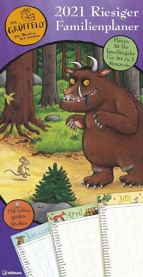 Julia Donaldson: Grüffelo - Riesiger Familienplaner 2021, Kalender