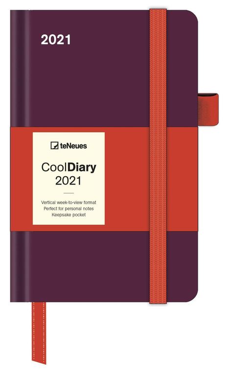 Bordeaux/Coral 2021 - Diary/ 9x14, Kalender