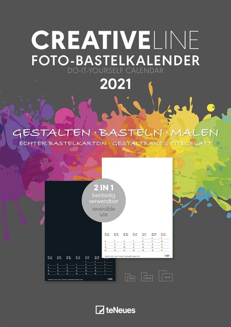 Foto-Bastelkalender 2 in 1 2021/ groß, Kalender