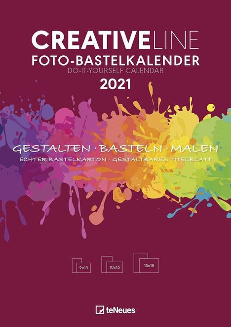 Foto-Bastelkal. rot 2021/ 21x29,7 datiert, Kalender