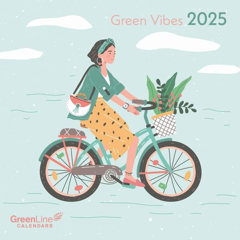 GreenLine Green Vibes 2025 - Wand-Kalender - Broschüren-Kalender - 30x30 - 30x60 geöffnet, Kalender