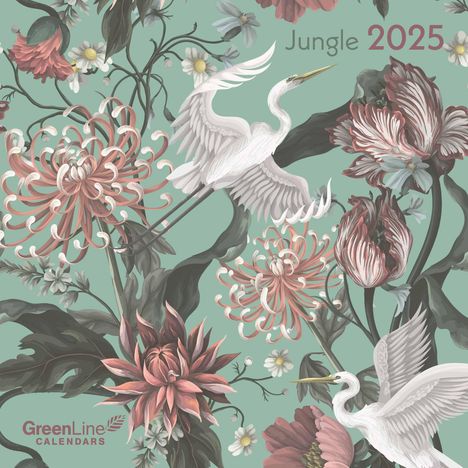 GreenLine Jungle 2025 - Wand-Kalender - Broschüren-Kalender - 30x30 - 30x60 geöffnet, Kalender