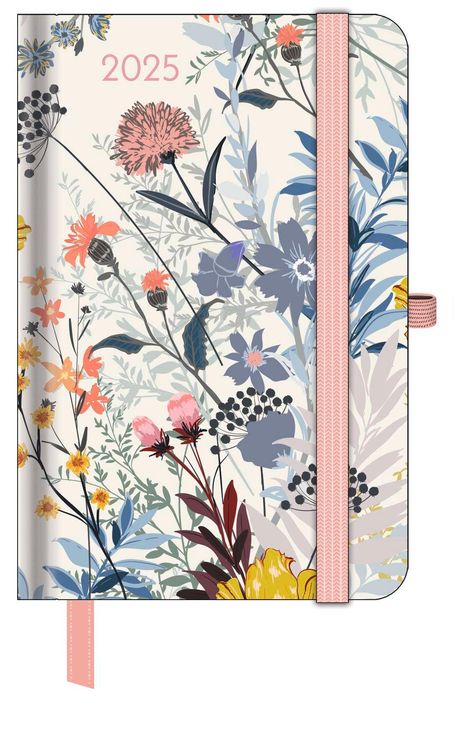 GreenLine Diary Floral 2025 - Buchkalender - Taschenkalender, Kalender