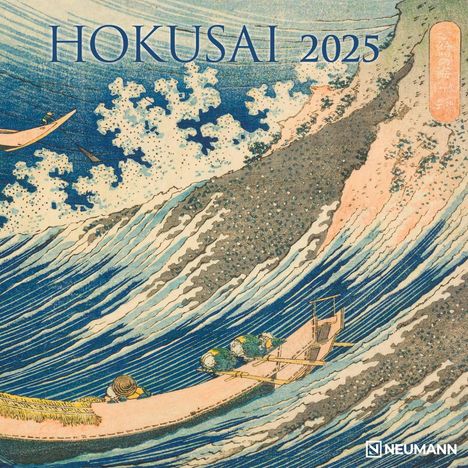 Hokusai 2025 - Wand-Kalender - Broschüren-Kalender - 30x30 - 30x60 geöffnet - Kunst-Kalender, Kalender