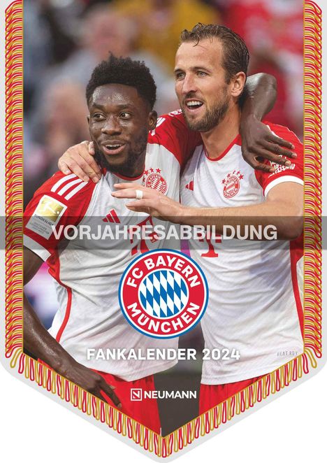 FC Bayern München 2025 - Mini-Bannerkalender - Fan-Kalender - Fußball-Kalender - 21x29,7 - Sport, Kalender