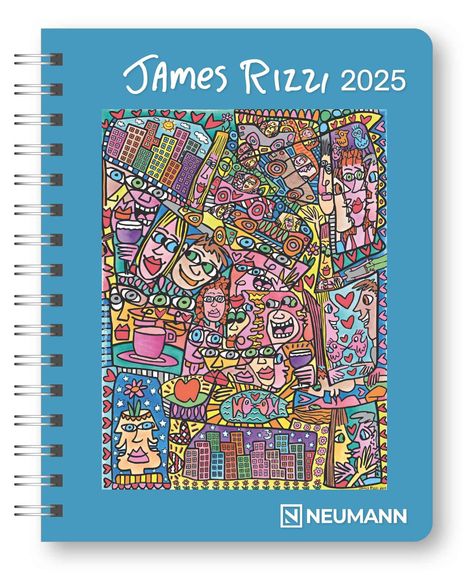 James Rizzi 2025 - Diary - Buchkalender - Taschenkalender - Kunstkalender - 16,5x21,6, Buch