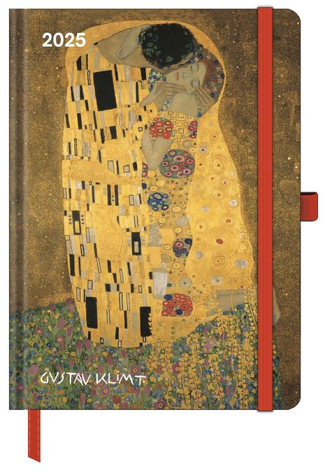 Gustav Klimt 2025 - Buchkalender - Taschenkalender - Kunstkalender - 16x22, Kalender